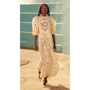 Zimmermann Lovestruck Silk Linen Lace Gown